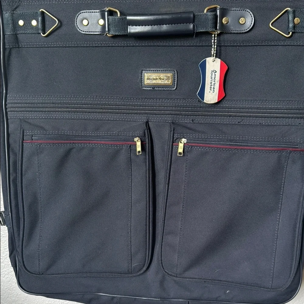 American Tourister Navy Luggage Bag with Durable Design